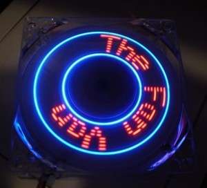  92mm x 25mm Programmable LED Case Fan Make Your Own Phrases!  