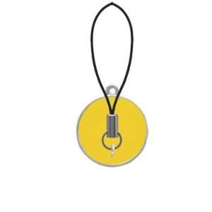    1 Yellow Enamel Disc   Cell Phone Charm [Jewelry] Jewelry