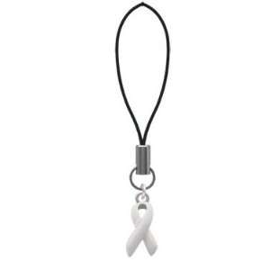  White Ribbon Cell Phone Charm Arts, Crafts & Sewing
