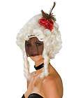 Marie Antoinette Gothic Victorian Wig With Red Roses   Halloween 