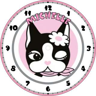 Custom Personalized Pink Rebecca BonBon Clock Bedding  