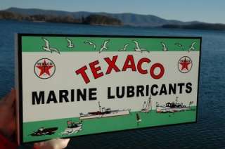 OLD STYLE TEXACO MOTOR OIL GASOLINE MARINE OUTBOARD LUBRICANT FLANGE 