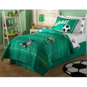 Pem America Soccer Full / Queen Quilt With 2 Shams:  Home 