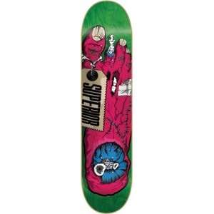  Superior Expired Green / Pink Skateboard Deck   8 x 32 