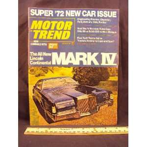  1971 71 August MOTOR TREND Magazine (Features: Test Reports 