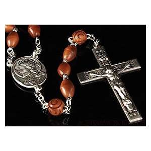  Cocoa Wood 6x9mm Oval Bead Rosary Arts, Crafts & Sewing