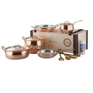  Ruffoni Historia Decor 8 Piece Copper Cookware Set in 