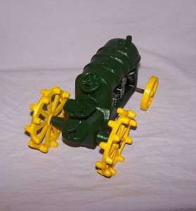Vintage Cast Iron Green/Yellow Tractor Toy/Door Stopper  