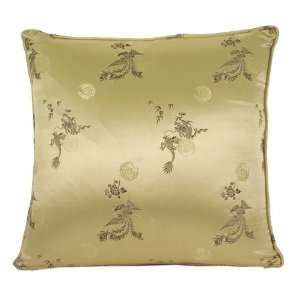  Chinese Silk Pillow   Dragon & Phoenix, Gold (#48)