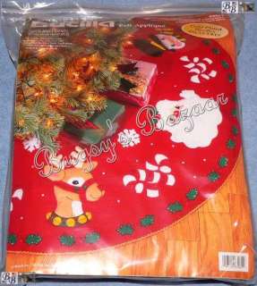Bucilla SANTA & FRIENDS Felt Christmas Tree Skirt Kit  