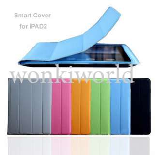 iPad 2 Magnetic Leather Smart Cover with Back Case  