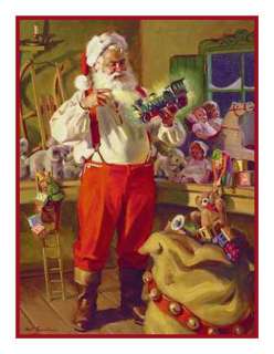   Christmas Santa Claus with Presents Counted Cross Stitch Chart  