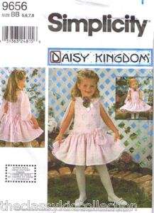 Daisy Kingdom Dress Size 5 8 + 18 Doll Pattern 9656  