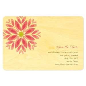  Gem Daisy Save the Date   Real Wood Wedding Stationery 