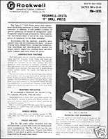 Rockwell / Delta 11 Drill Press Owners Manual  