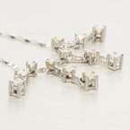Four Pendant Princess Diamond 14k Gold Necklace  