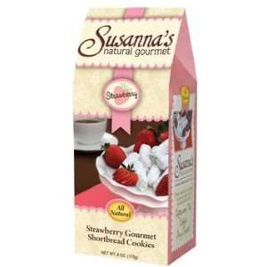 Susannas Natural Gourmet Strawberry Shortbread Cookies   6 oz  
