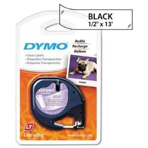 DYMO LetraTag Plastic Label Tape Cassette, 1/2 x 13 