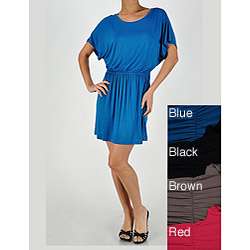 Tabeez Womens Short Sleeve Elastic Waist Jersey Dress  Overstock