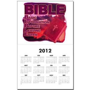 Calendar Print w Current Year BIBLE Basic Information Before Leaving 