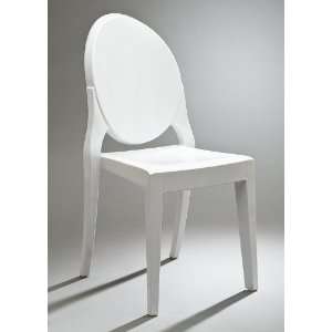  Victorian Crystal Chair White Finish