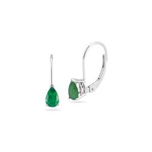  1.28 Ct Emerald Stud Earrings in Platinum Jewelry