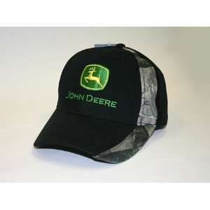  John Deere Brushed Camo/Mesh Accent Hat w/ Green/Yellow Logo 