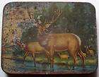 India Vintage Two Deer Tin Box Made In India zx169