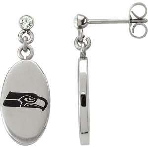  Seattle Seahawks Logo Dangle Earrings Jewelry