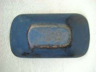 Early New England Wood Trencher Dough Bowl Old Worn Blue Paint  