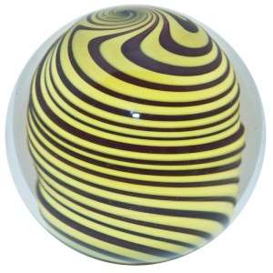   ~ Fritz Lauenstein ~ Yellow & Amber Banded Solid Core Marble  