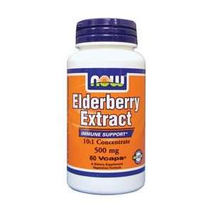  NOW Elderberry Extract   500mg/60 Vcaps Health & Personal 