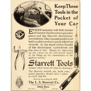  1915 Ad Starrett Tools Pliers Electricians Screwdriver 