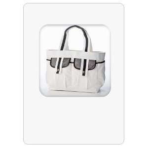  White & Black Canvas Shoulder Bag: Office Products