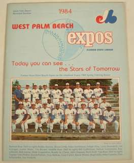 WEST PALM BEACH MONTREAL EXPOS 1984 PROGRAM GARY CARTER  