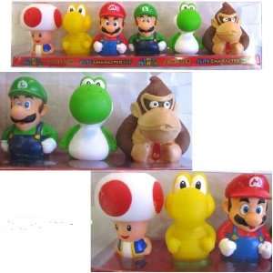 Mario Bro: Set of 6 Super Mario Party Vinyl Figures: Toys 
