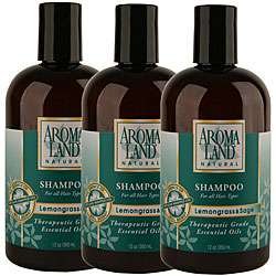 Aromaland Lemongrass and Sage 12 oz Shampoo (Pack of 3)   