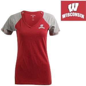  Antigua Wisconsin Badgers Womens Energy T Shirt Sports 