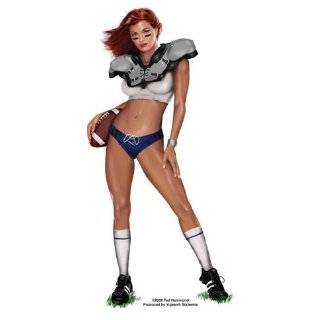 Ted Hammond   Football Chick Pin Up Girl   Sticker / Decal