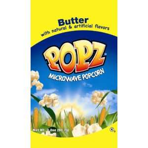 Popz Butter Microwave Popcorn Bags: Grocery & Gourmet Food