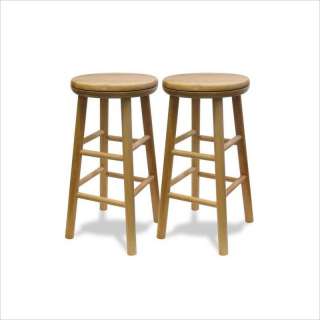   Basics 24 Beechwood Counter Height Swivel (Set of 2) Bar stool