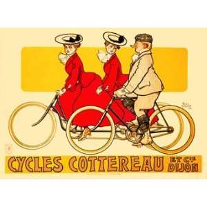    Cycles Cottereau Giclee Vintage Bicycle Poster 