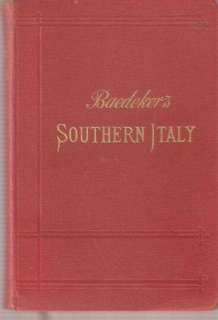 BAEDEKER OLD TRAVEL GUIDE   SOUTHERN ITALY SICILY Malta Tunis  