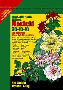MaxAcid Acid Fertilizer 30 10 10 Azalea,Blueberry,Dogwood,Holly,Ixora 
