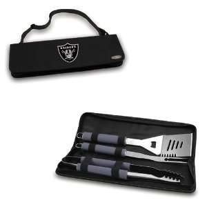   Time Oakland Raiders Metro BBQ Tote with Tools: Sports & Outdoors