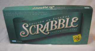   EDITION SCRABBLE CROSSWORD BOARD GAME ESPANOL COMPLETE WORD GAME
