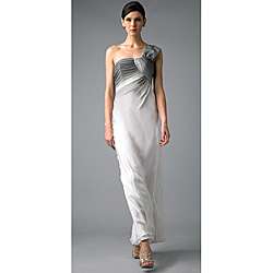   New York Womens White/Grey Ombre One shoulder Gown  Overstock