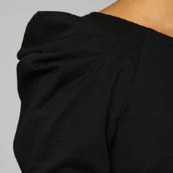   Simpson Womens Black Pleated Puff Sleeve Mini Dress  