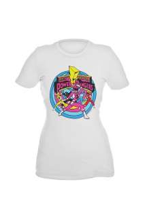 Mighty Morphin Power Rangers Shield Girls T Shirt  