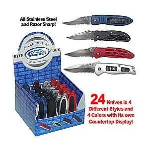   Stainless Steel Knife Set with Countertop Display
